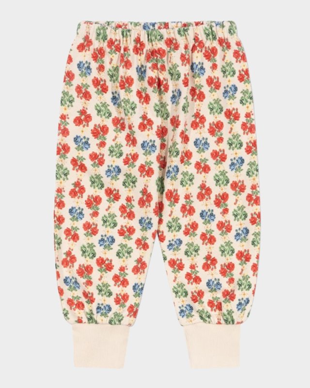 Girl's Lou Floral-Print Sweat Pants, Size 18M-10